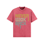 Load image into Gallery viewer, ACID WASHED OVERSIZED TEE ( NEVER LOOK BACK)